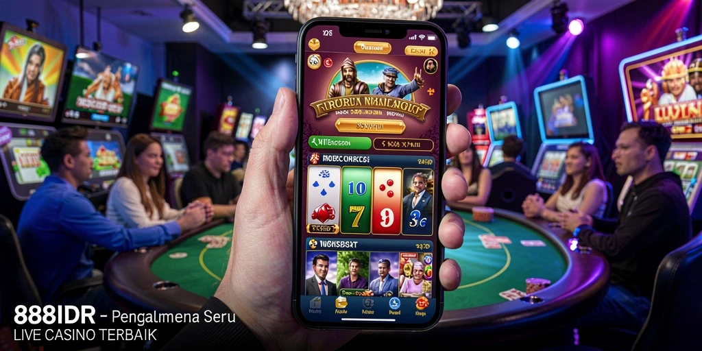 Tampilan gameplay Live Casino di 888IDR dengan dealer profesional.