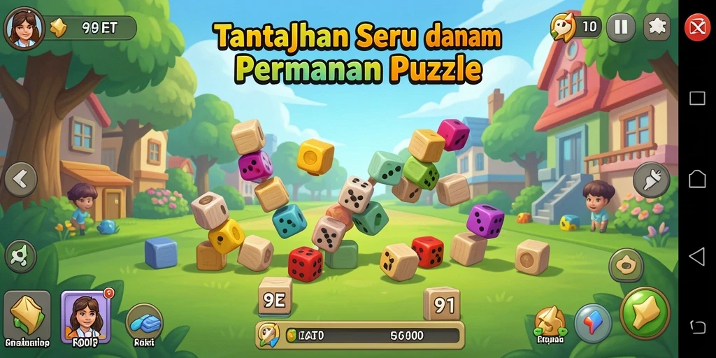 Screenshot gameplay 9ET menampilkan tantangan seru teka-teki.