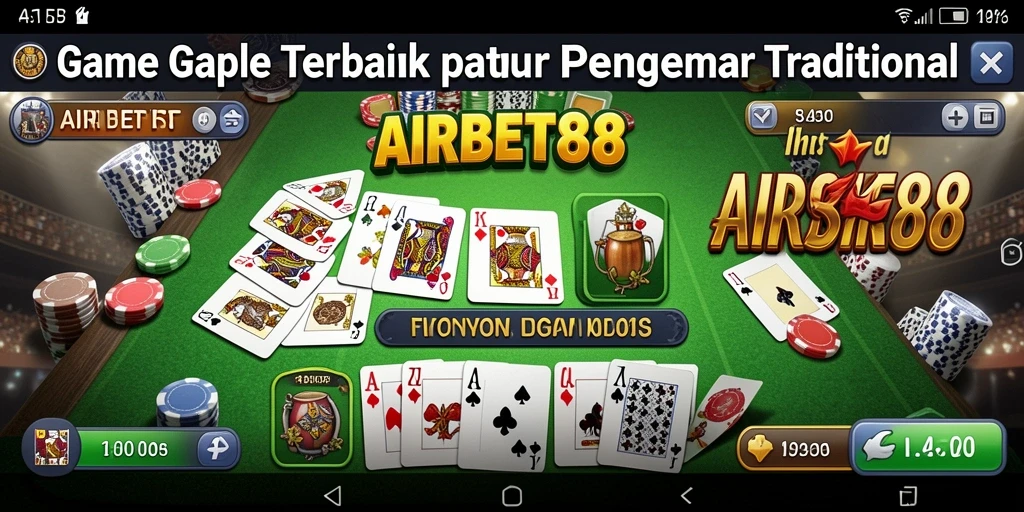 Screenshot gameplay Gaple yang penuh aksi dan keseruan.