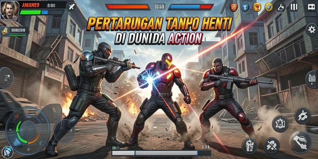 Tampilan gameplay seru dan intens dari AMAN69
