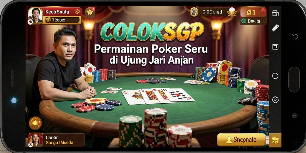 Tampilan menarik dari gameplay Poker di COLOKSGP.