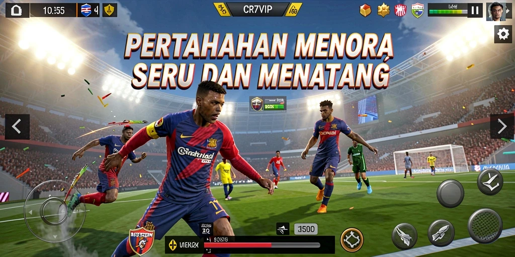Tampilan screenshot gameplay menara pertahanan yang menegangkan di CR7VIP.