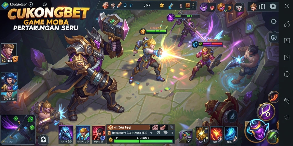 Screenshot gameplay CUKONGBET menunjukkan aksi seru pertempuran tim.