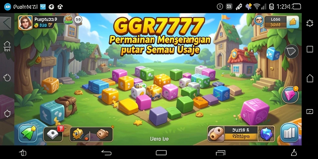 Tampilan gameplay Puzzle GGR7777 yang penuh warna dan menantang.