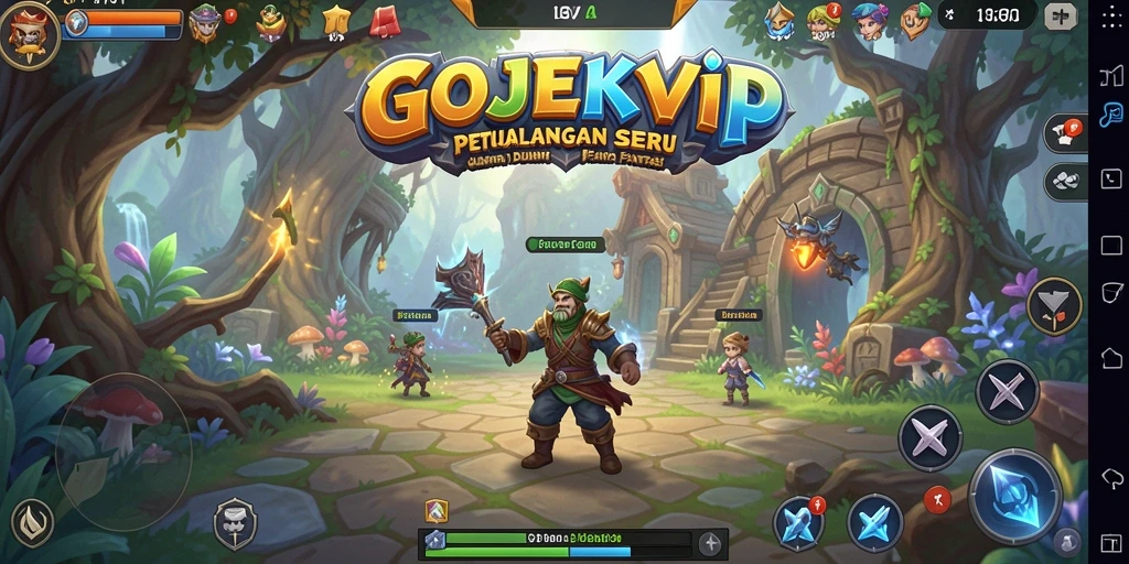 Tampilan aksi seru dalam GOJEKVIP saat menjelajahi dunia petualangan.