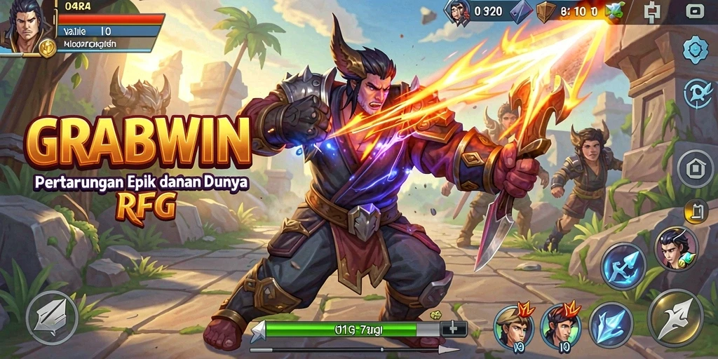 Tampilan gameplay menarik dari GRABWIN yang penuh aksi.