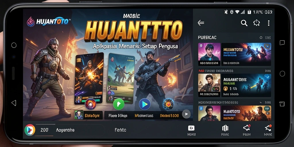 Screenshot gameplay HUJANTOTO menampilkan interaksi pengguna dengan musik.