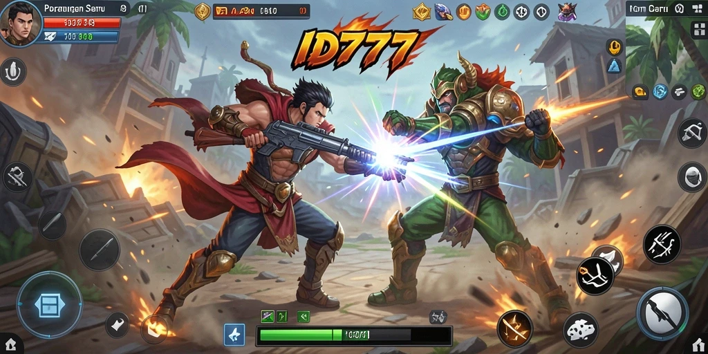 Tampilan gameplay menegangkan dalam ID777 yang penuh aksi.