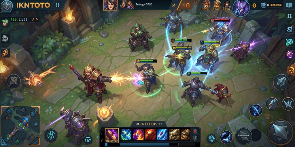 Tangkapan layar gameplay menampilkan aksi seru di IKNTOTO.