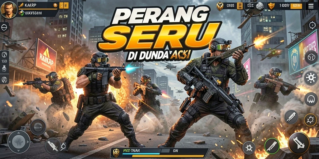 Tampilan gameplay KAKRP yang menegangkan dan penuh aksi.