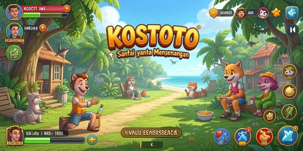 Screenshot utama KOSTOTO menampilkan gameplay menarik dengan tantangan seru.