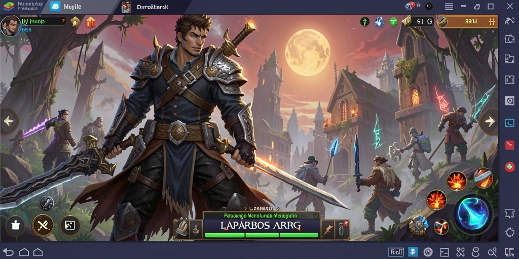 Screenshot utama LAPARBOS menampilkan aksi seru dalam dunia ARPG.