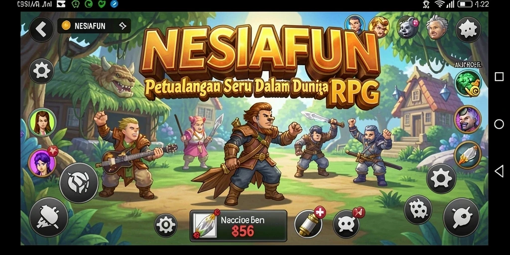 Tampilan gameplay RPG yang seru dan mendebarkan di NESIAFUN.