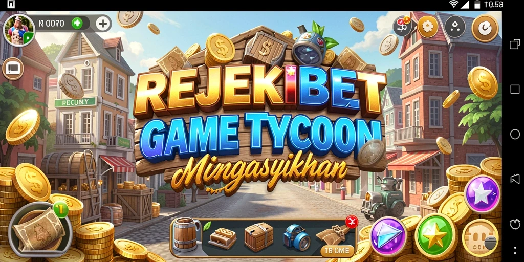 Screenshot gameplay REJEKIBET yang menunjukkan aksi seru dalam membangun kasino.