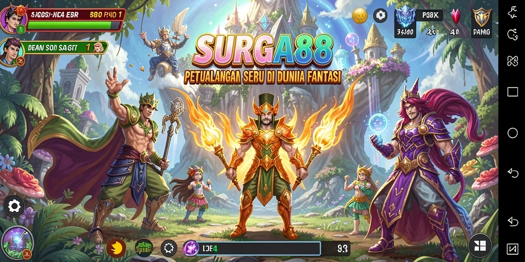 Tampilan gameplay SURGA88 yang menggugah selera petualangan.