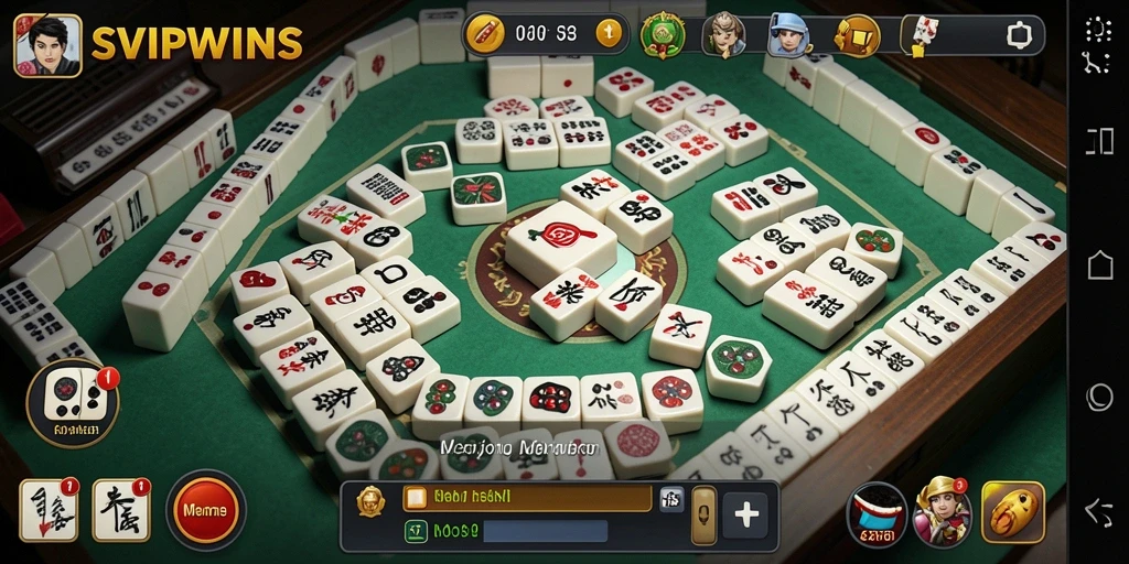 Tampilan menarik dari gameplay Mahjong di SVIPWINS.
