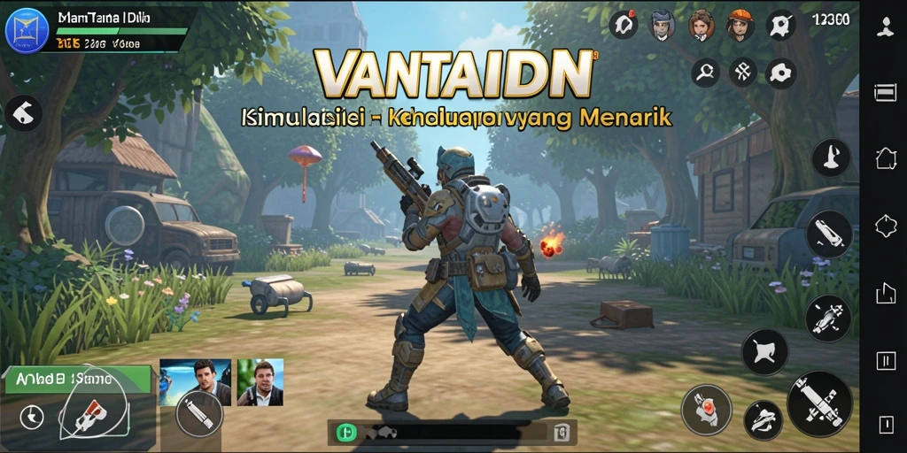 Tangkapan layar gameplay VANTAIDN yang menampilkan aksi simulasi kehidupan.