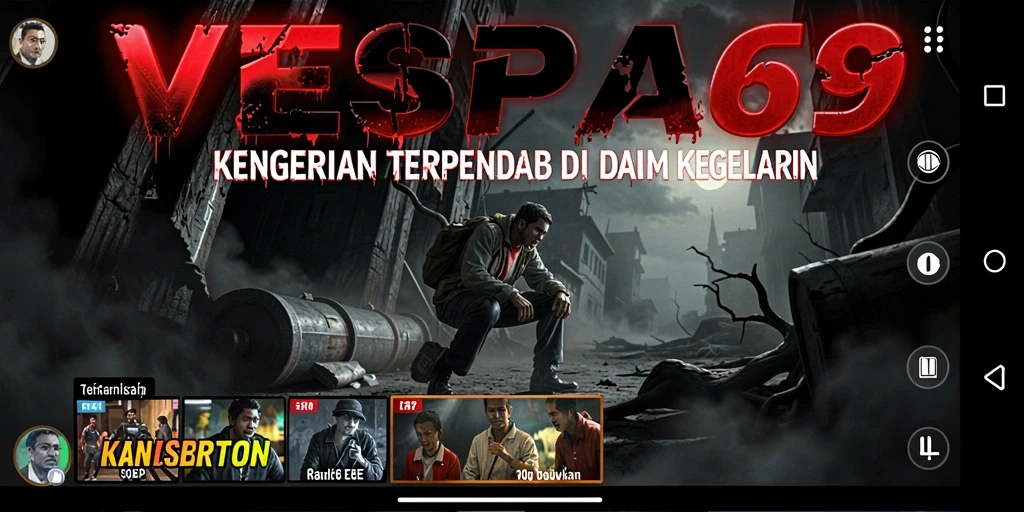 Screenshot gameplay VESPA69 menampilkan suasana horor yang mencekam dan menegangkan.