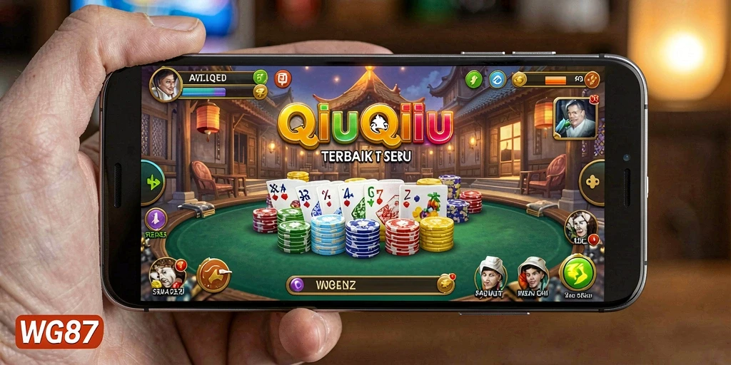 Tampilan gameplay seru dari WG87 dengan kartu QiuQiu.