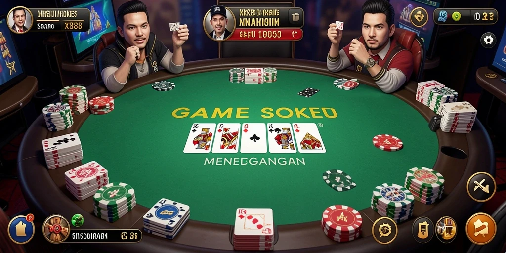 Tampilan gameplay seru di XR88 dengan aksi poker mendebarkan.